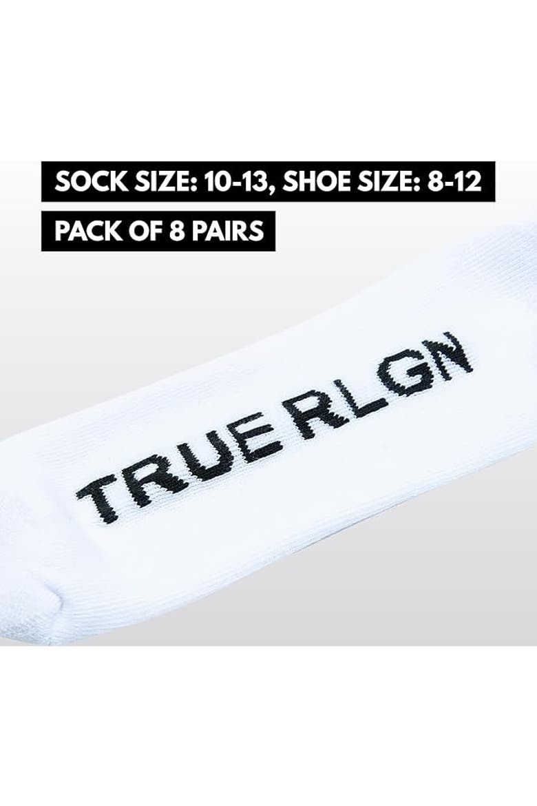 8 Pairs Premium Athletic Crew Socks, Alternate, color, White