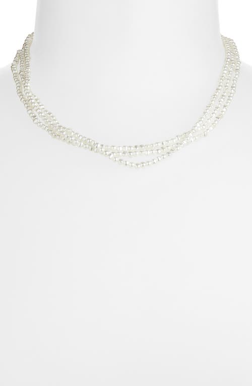 Nordstrom Triple Strand Faux Pearl Necklace In White