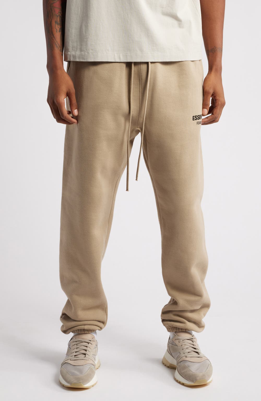 Cotton Blend Fleece Sweatpants, color, DESERT SAND