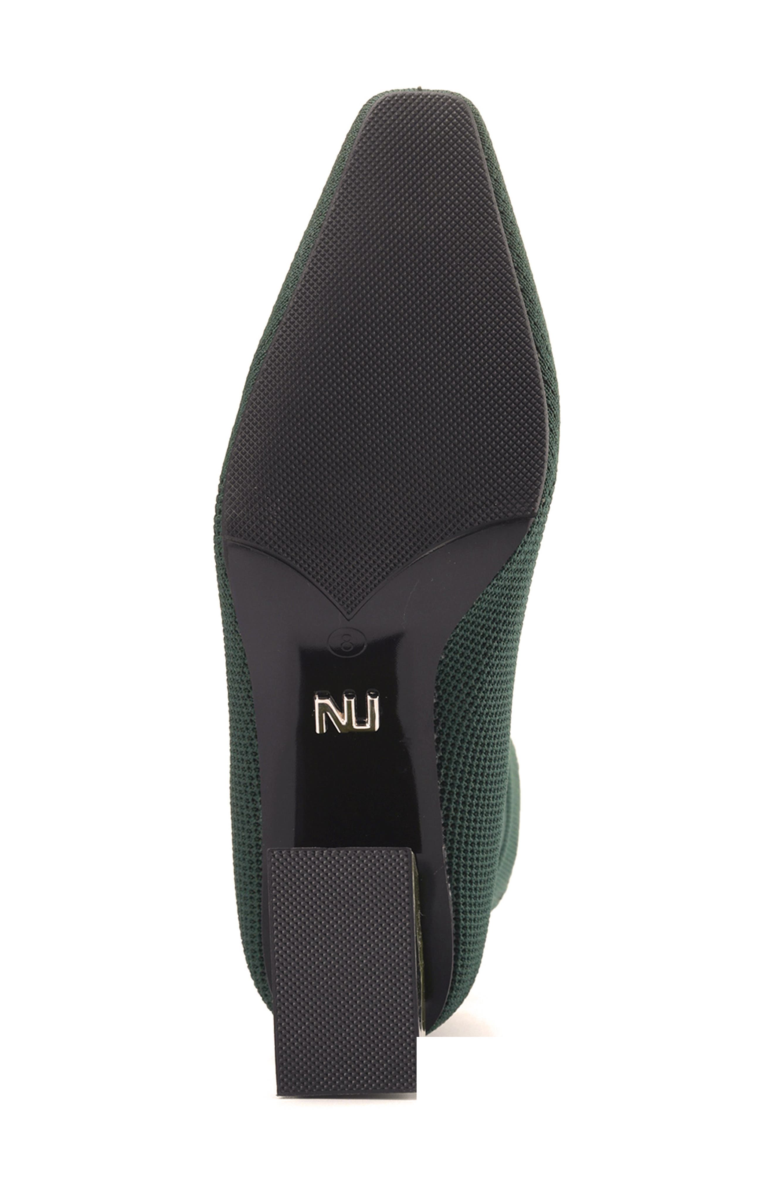 Sidney Block Heel Sock Bootie, Alternate, color, GREEN