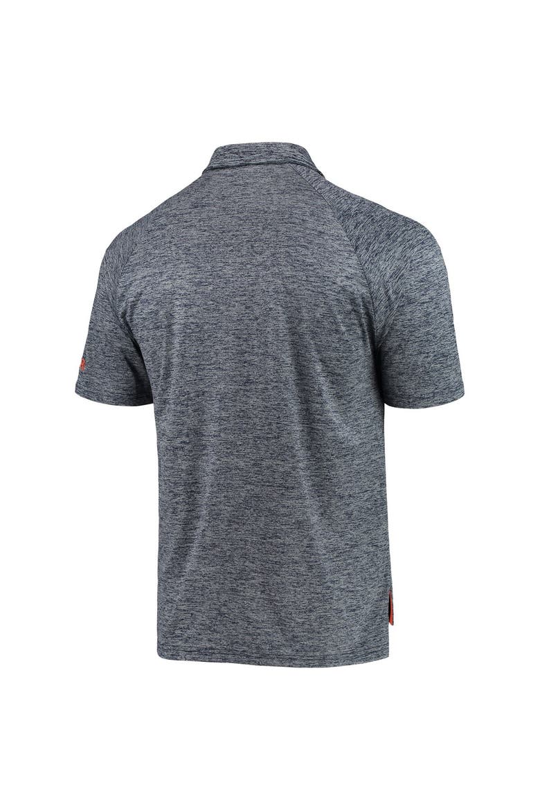 Men's Colosseum Heathered Navy Virginia Cavaliers Down Swing Raglan Team Polo, Alternate, color, Heather Navy