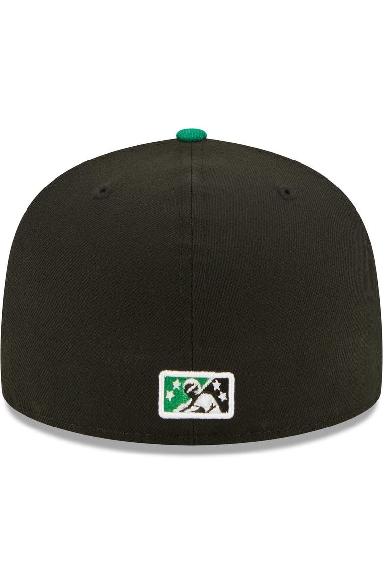 New Era Men's New Era Black Dayton Dragons Authentic Collection 59FIFTY Fitted Hat, Alternate, color, Black