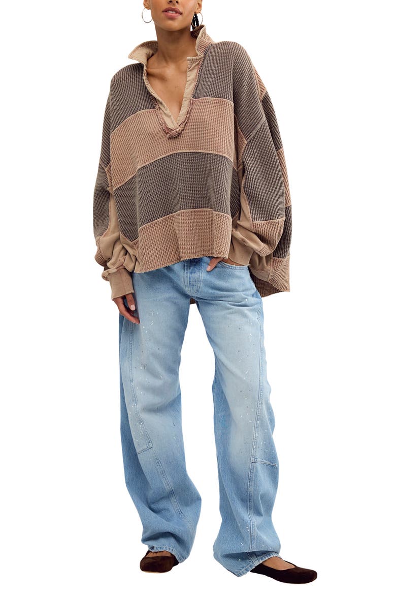 Rainn Thermal Knit Top, Alternate, color, NEUTRAL COMBO