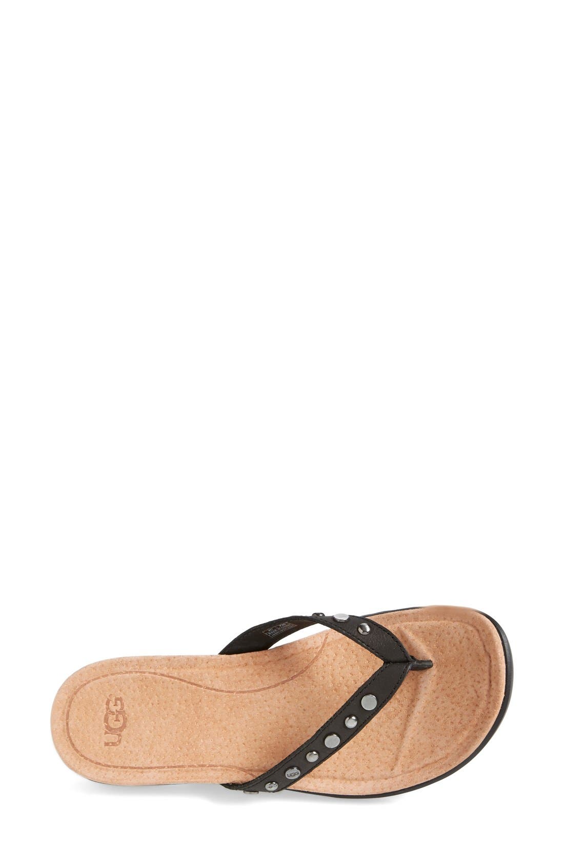 Australia 'Lyndi' Flip Flop, Alternate, color, BLACK