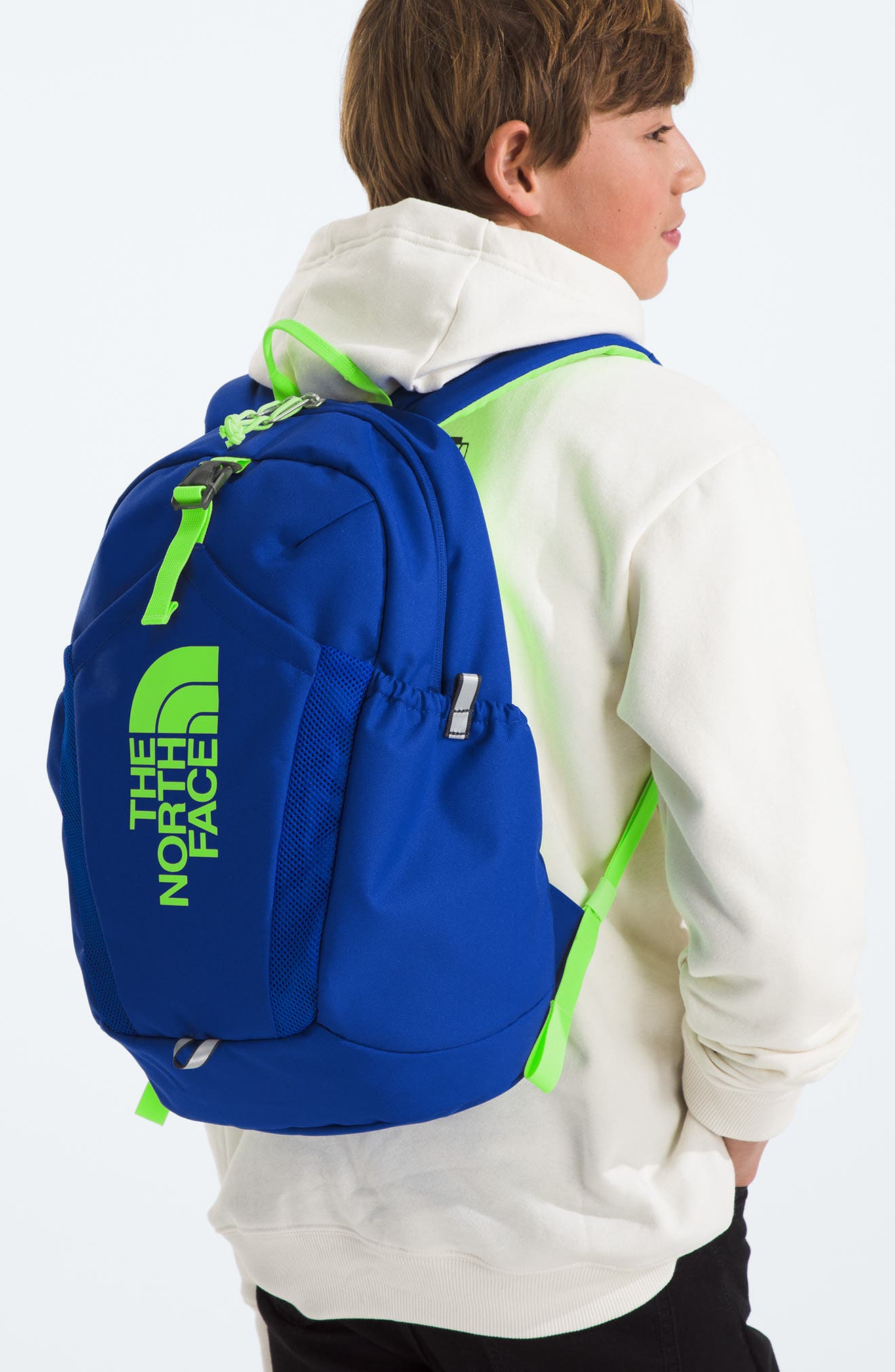 Kids' Youth Mini Recon Backpack, Alternate, color, TNF BLUE/ SAFETY GREEN