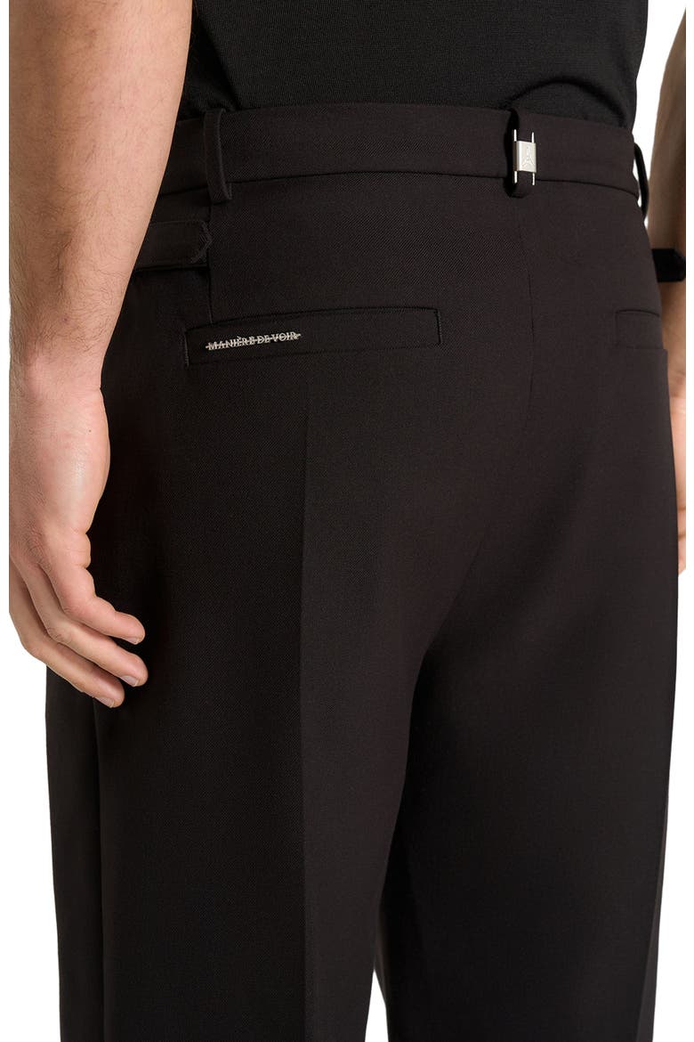 Pierre Relaxed Fit Pleated Tailored Trousers, Alternate, color, Black