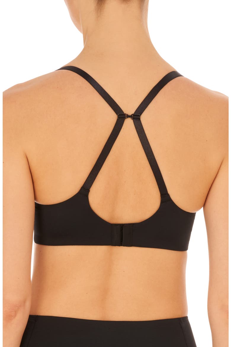 Liquid Underwire Balconette Push-Up Bra, Alternate, color, BLACK