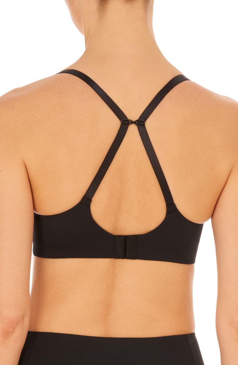 Natori Liquid Underwire Balconette Push-Up Bra, Alternate, color, Black