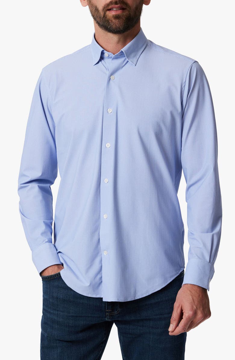 34 Heritage Geometric Button-Up Shirt, Main, color, Blue