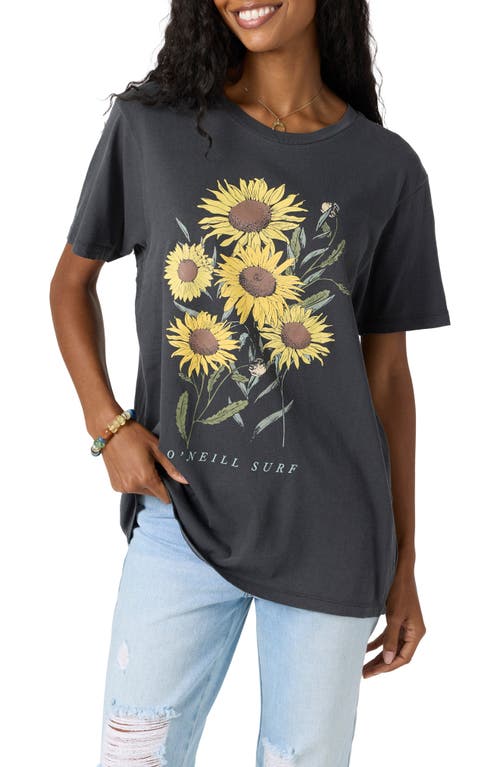 O'neill Botanic Blossom Oversize Graphic T-shirt In Black