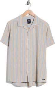 RVCA Beat Stripe Short Sleeve Button-Up Shirt
