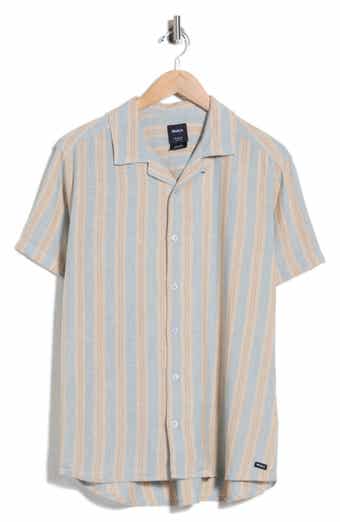 Beat Stripe Short Sleeve Button-Up Shirt
