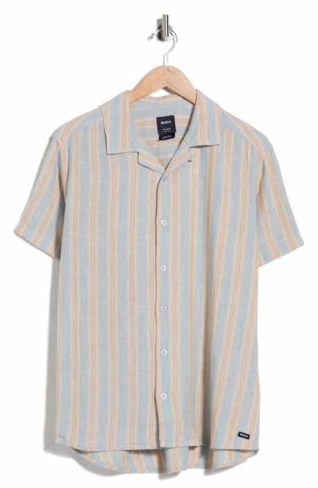 Beat Stripe Short Sleeve Button-Up Shirt