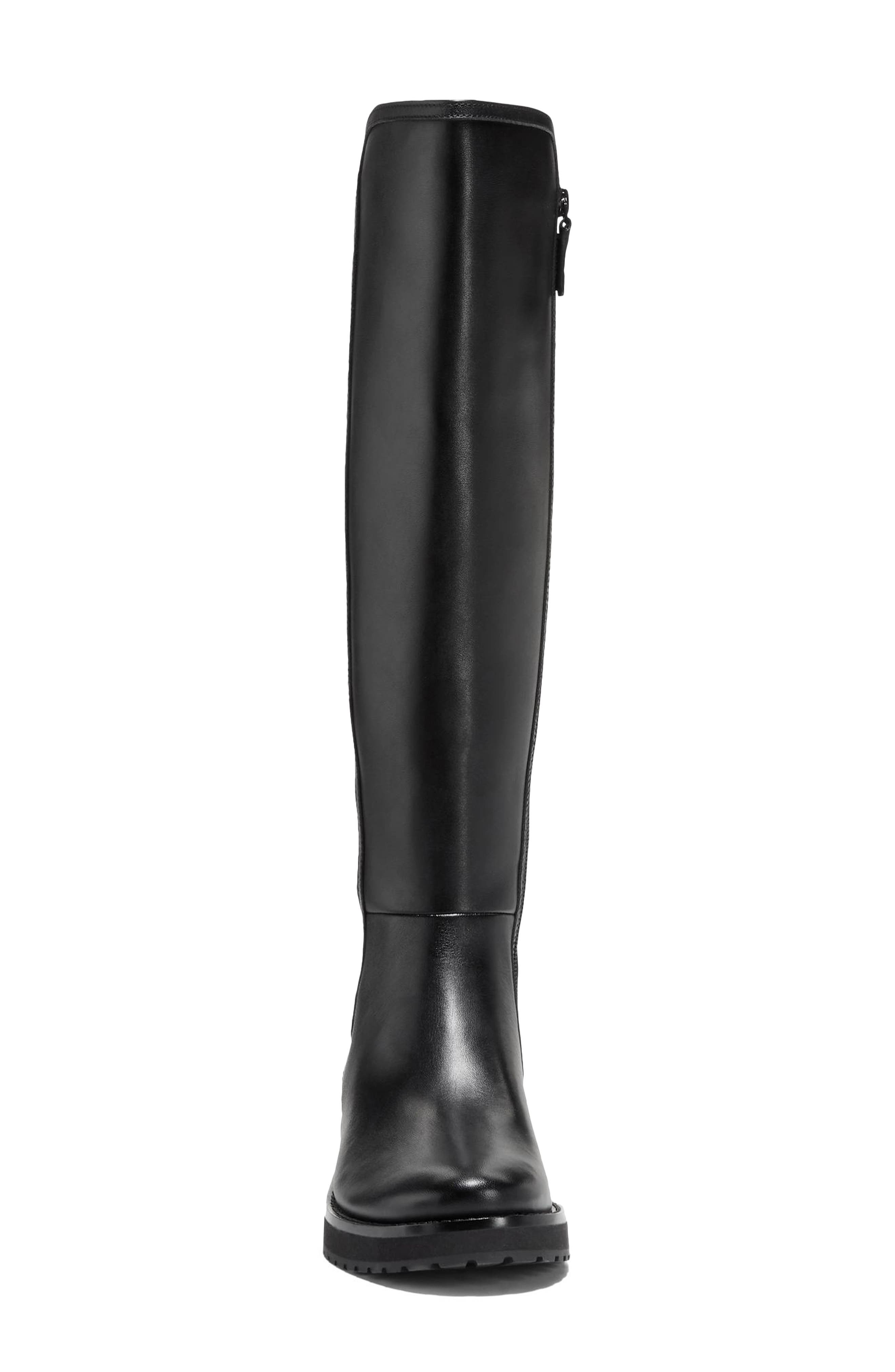 Cole Haan Lyndon Waterproof Tall Boot, Alternate, color, Black Leather