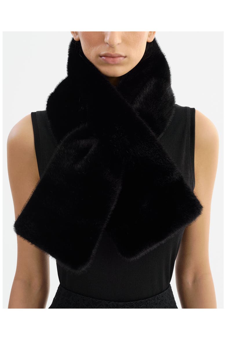 Muse | Faux Fur Scarf, Main, color, Black
