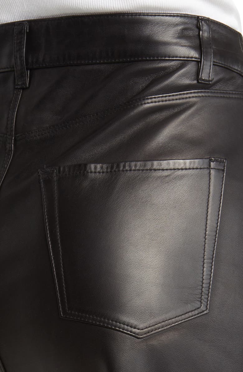 FRAME Leather Midi Skirt, Alternate, color,