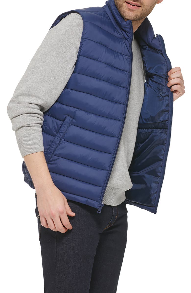 Cole Haan Signature Quilted Puffer Vest, Alternate, color, Navy