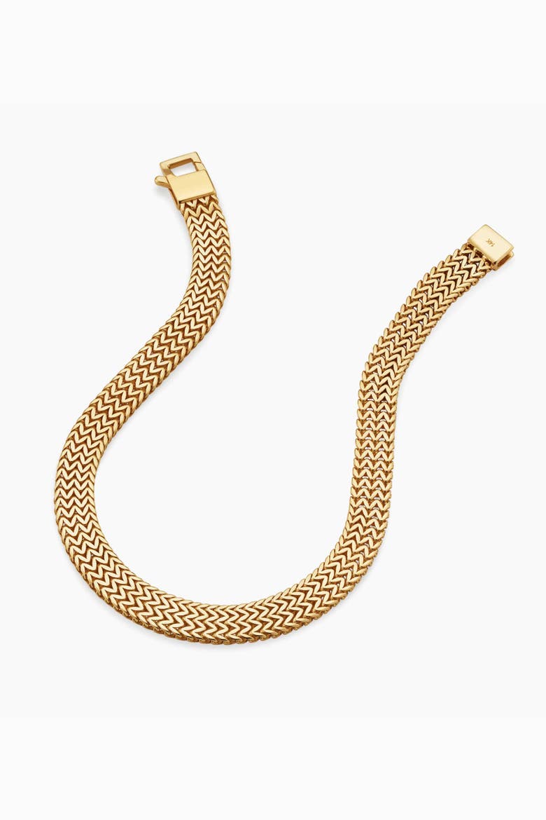 14K Gold Chevron Bracelet, Alternate, color, Yellow Gold