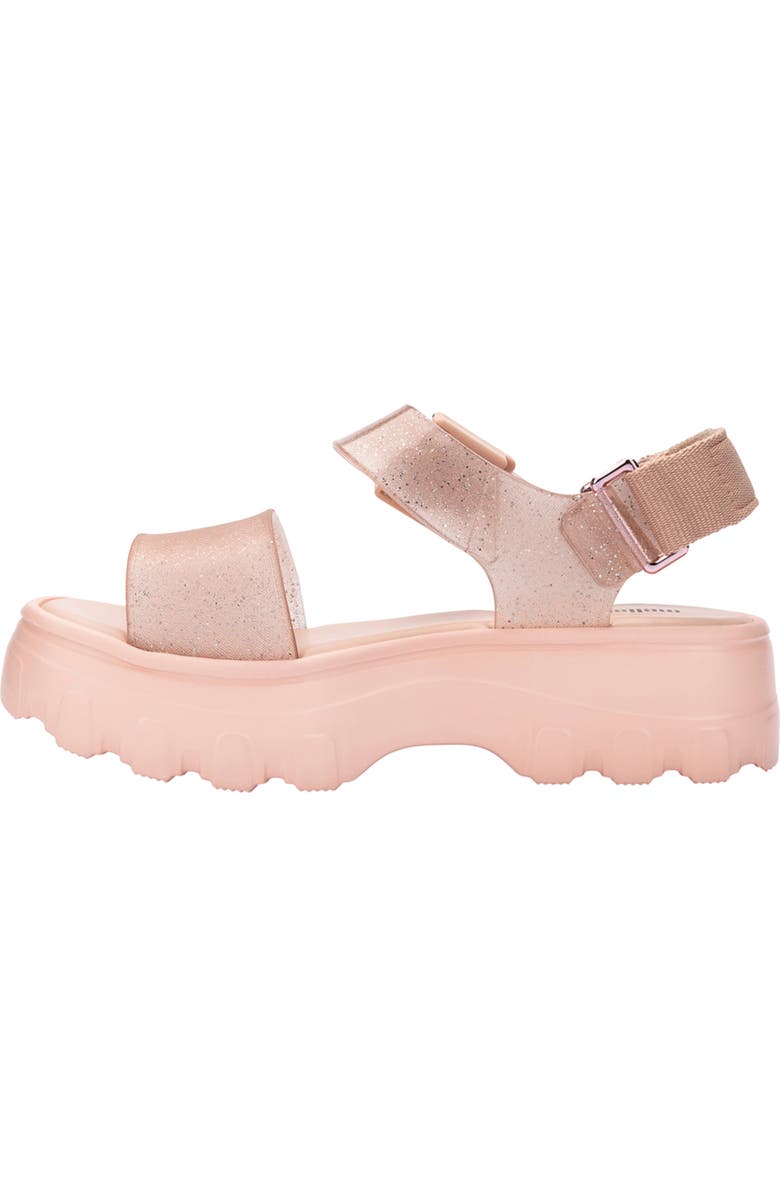Melissa Kick Off Platform Sandal, Alternate, color, Beige Glitter