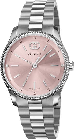 稀少 GUCCI(グッチ) G-Timeless Diamond Ladies Watch Gucci G-Timeless Diamond Slim Bracelet Watch, 29mm | Nordstrom