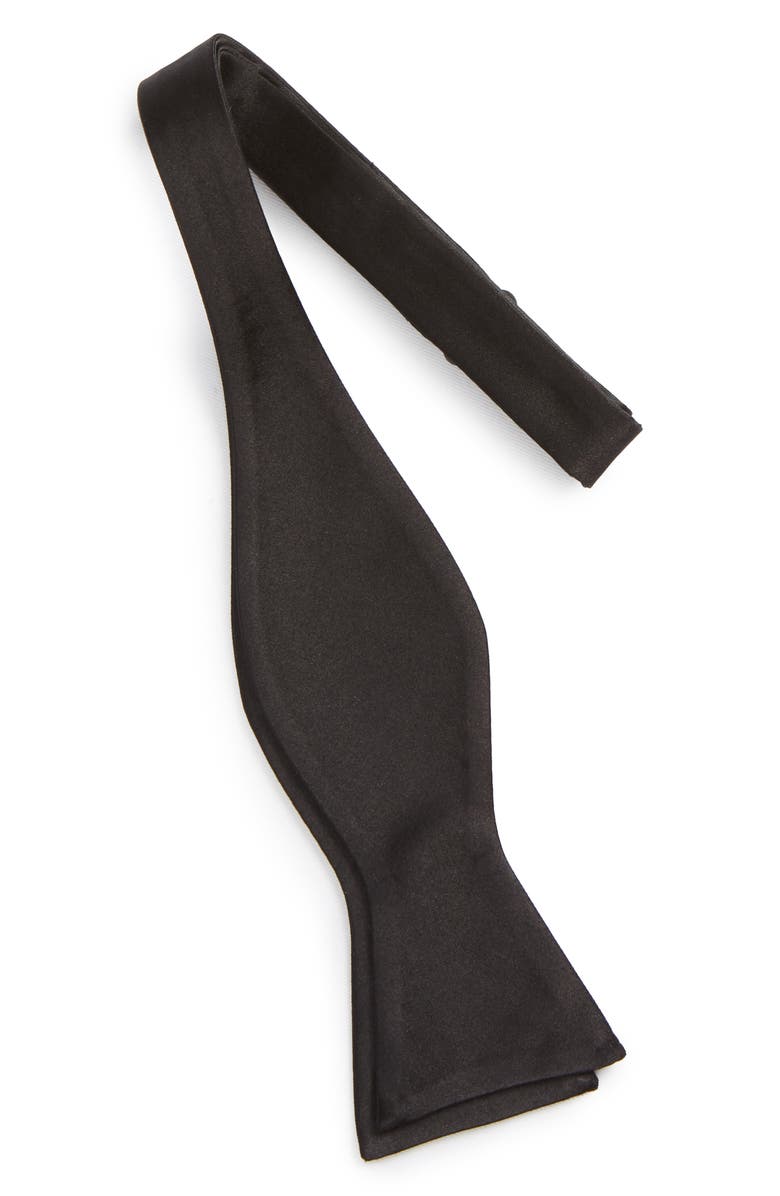 Nordstrom Silk Bow Tie, Alternate, color, Black