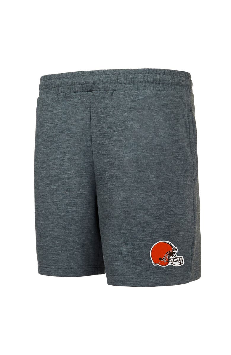 CONCEPTS SPORT Men's Concepts Sport Charcoal Cleveland Browns Powerplay Tri-Blend Fleece Shorts, Alternate, color, 