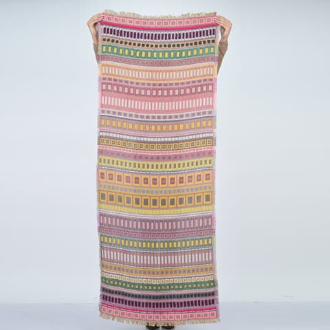 City Lines Stripe Embroidered Scarf