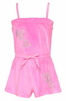 Hannah Banana Kids' Embellished Velour Romper