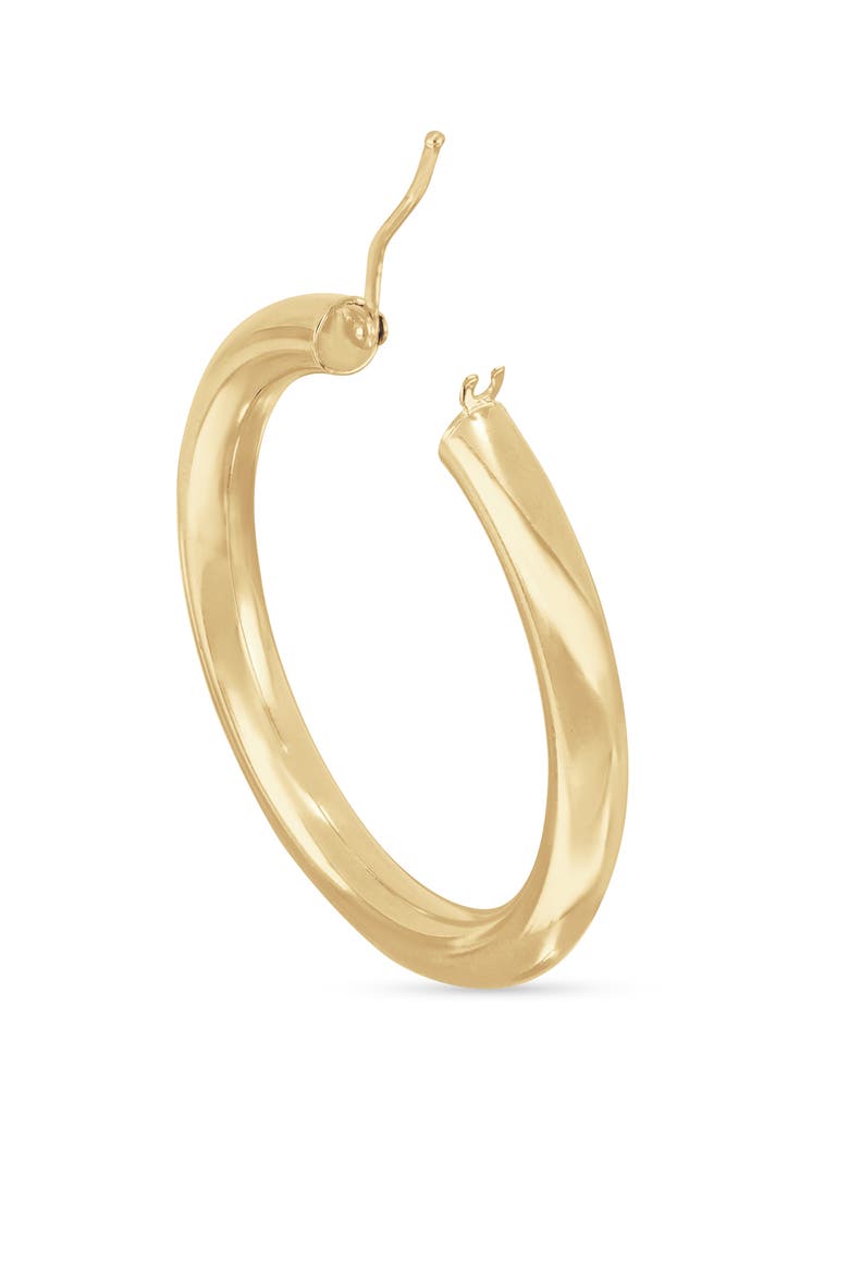 14K Gold Smooth Hoop Earrings, 24mm, Alternate, color, 14K YELLOW GOLD