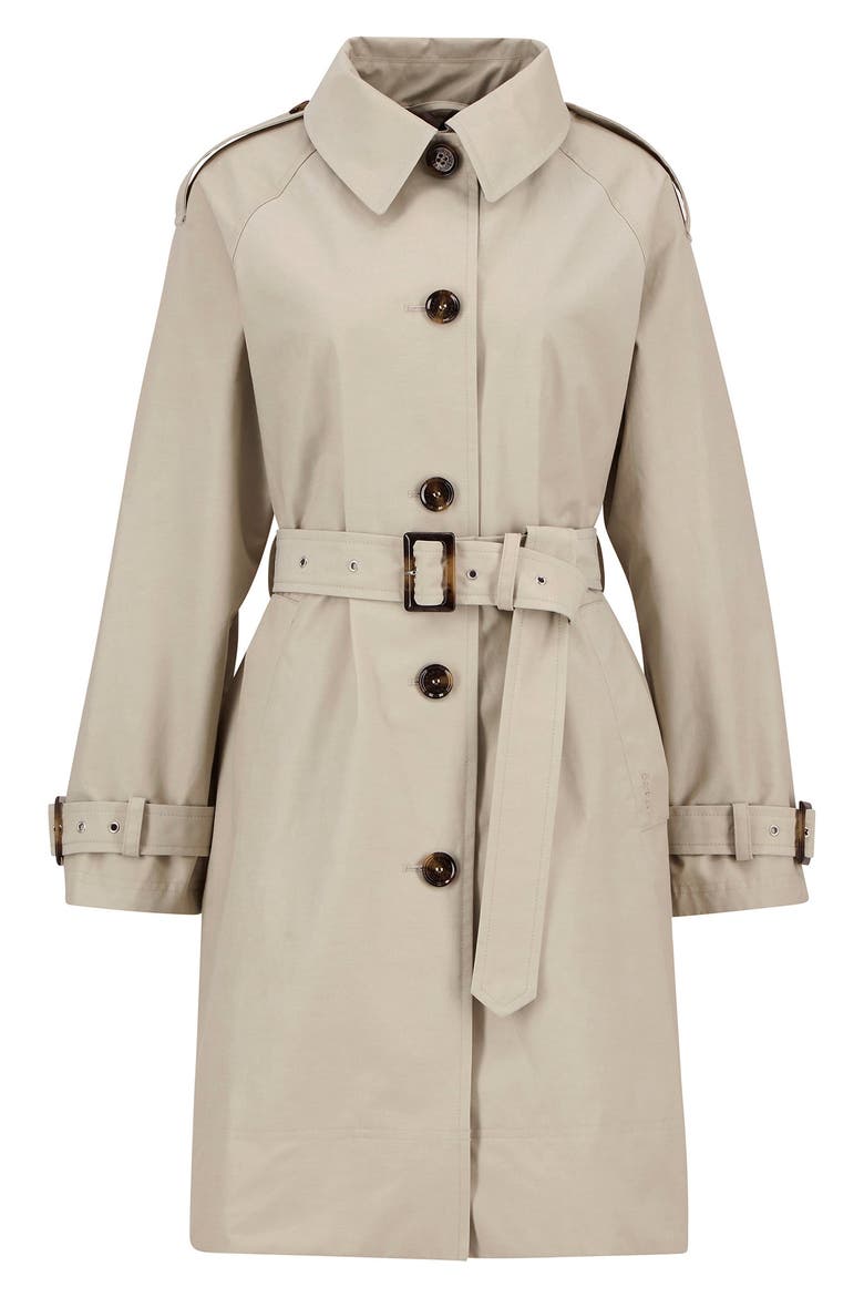 Maia Water Repellent Cotton & Nylon Trench Coat, Alternate, color, MIST/ HESSIAN TARTAN