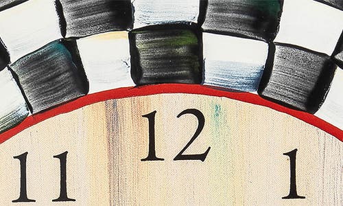 Mackenzie-childs Mackenzie Childs Courtly Check Enameled Steel Wall Clock