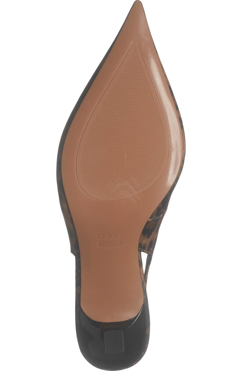 ASOS DESIGN Stroll Slingback Kitten Heel Pump, Alternate, color, Brown Multi