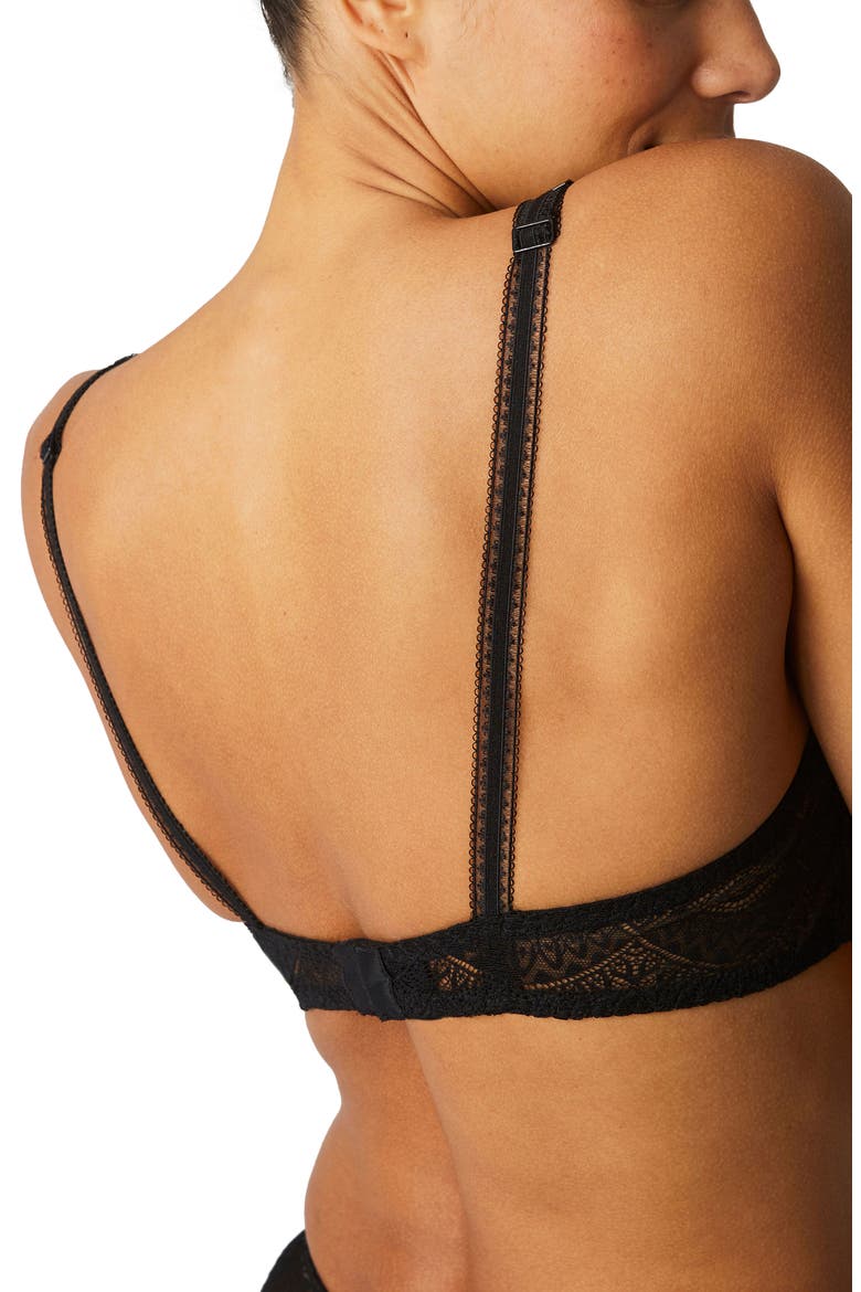 Karma Triangle Bralette, Alternate, color, BLACK