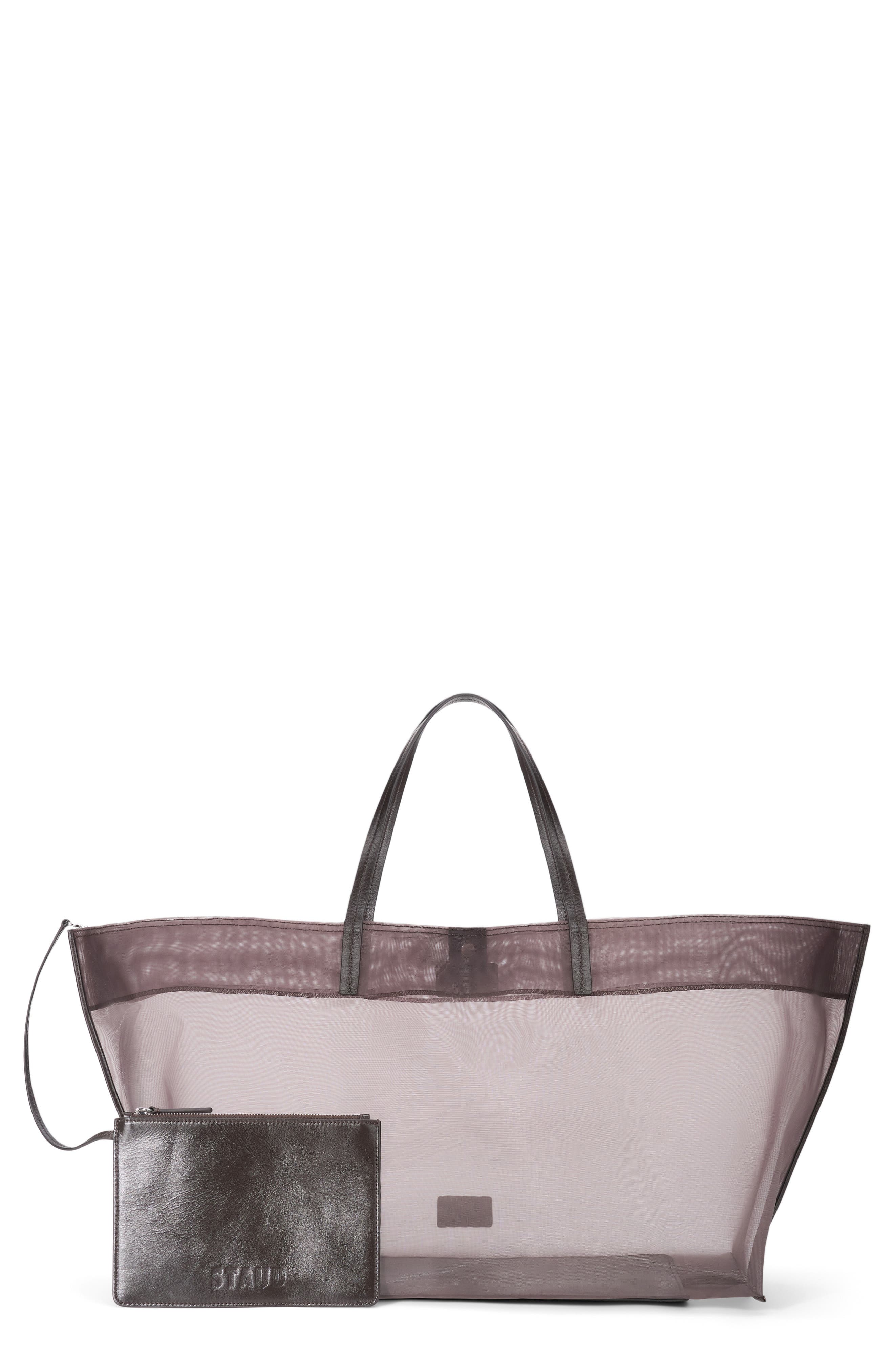 STAUD Large Christos Mesh Tote, Main, color, Espresso