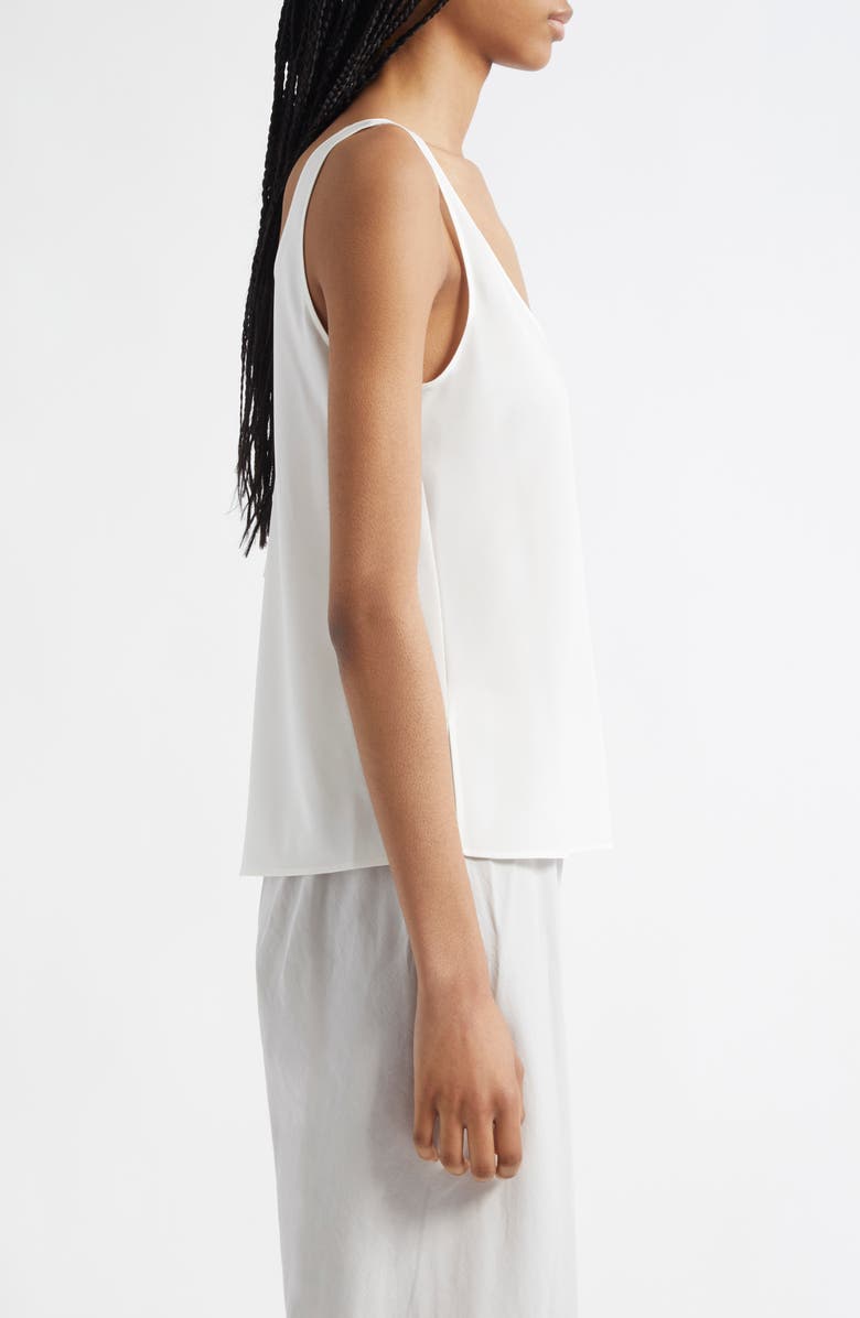Vince Bias Stretch Silk Tank, Alternate, color, Off White