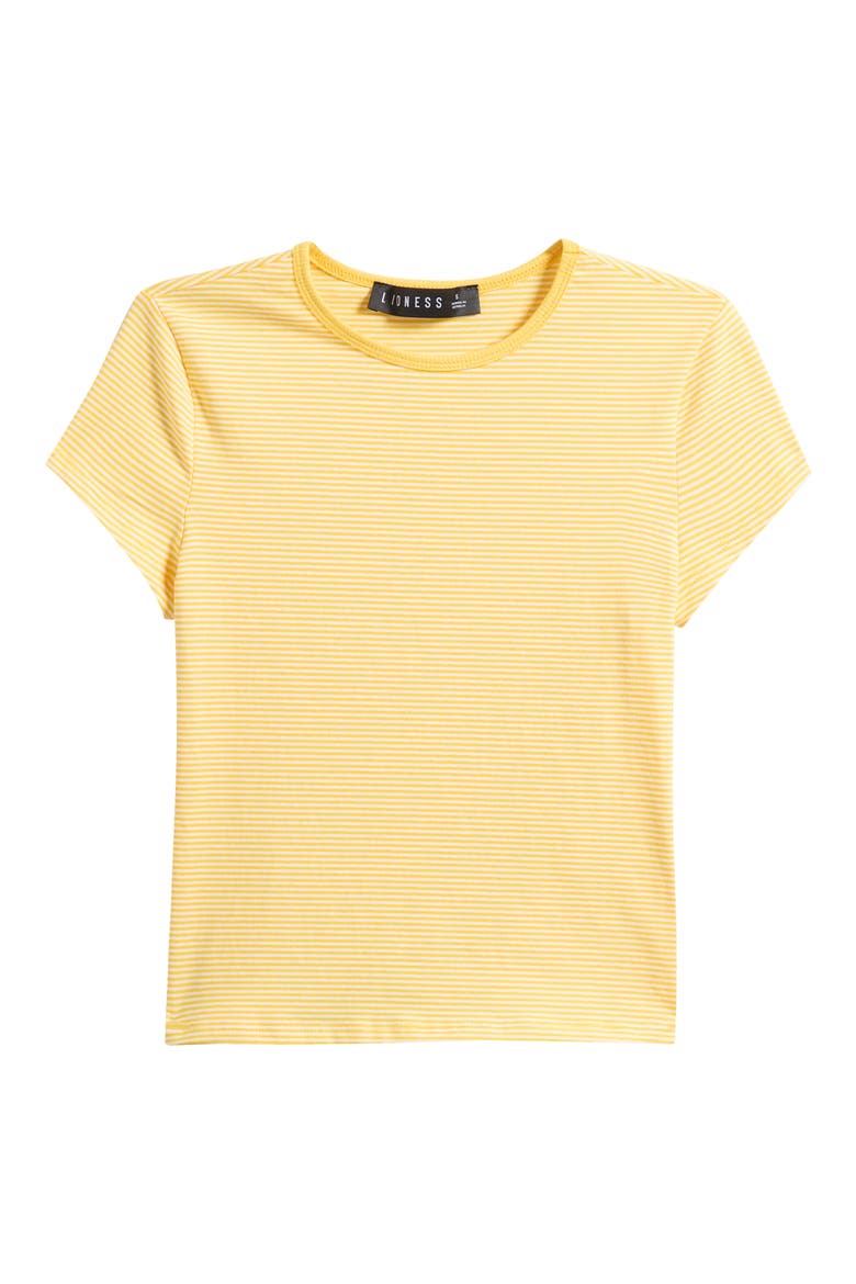 In Bloom Stripe Baby Tee, Alternate, color, BUTTER STRIPE