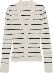 Reiss Lauralee Stripe Braid Trim Top
