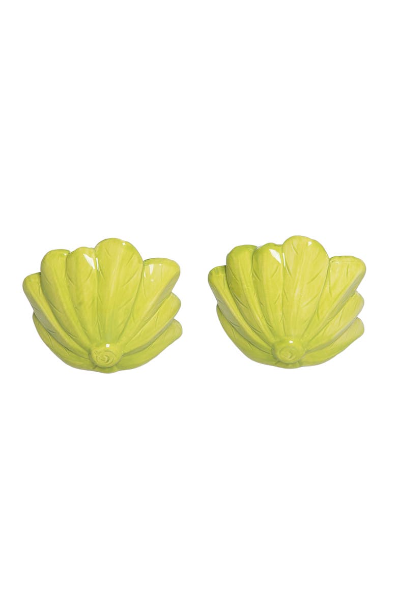 Transpac Dolomite Daisy Salt and Pepper Set of 2 Multicolored for Spring Serving and Entertaining, Alternate, color, Multicolored