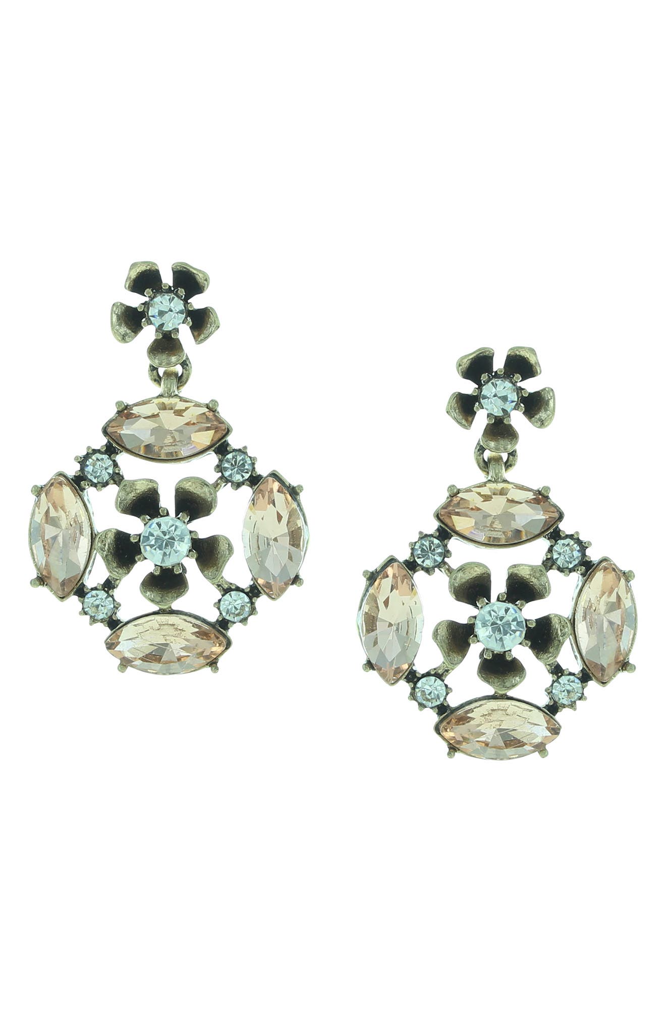 OLIVIA WELLES Gold Plated Ally Crystal Earrings
