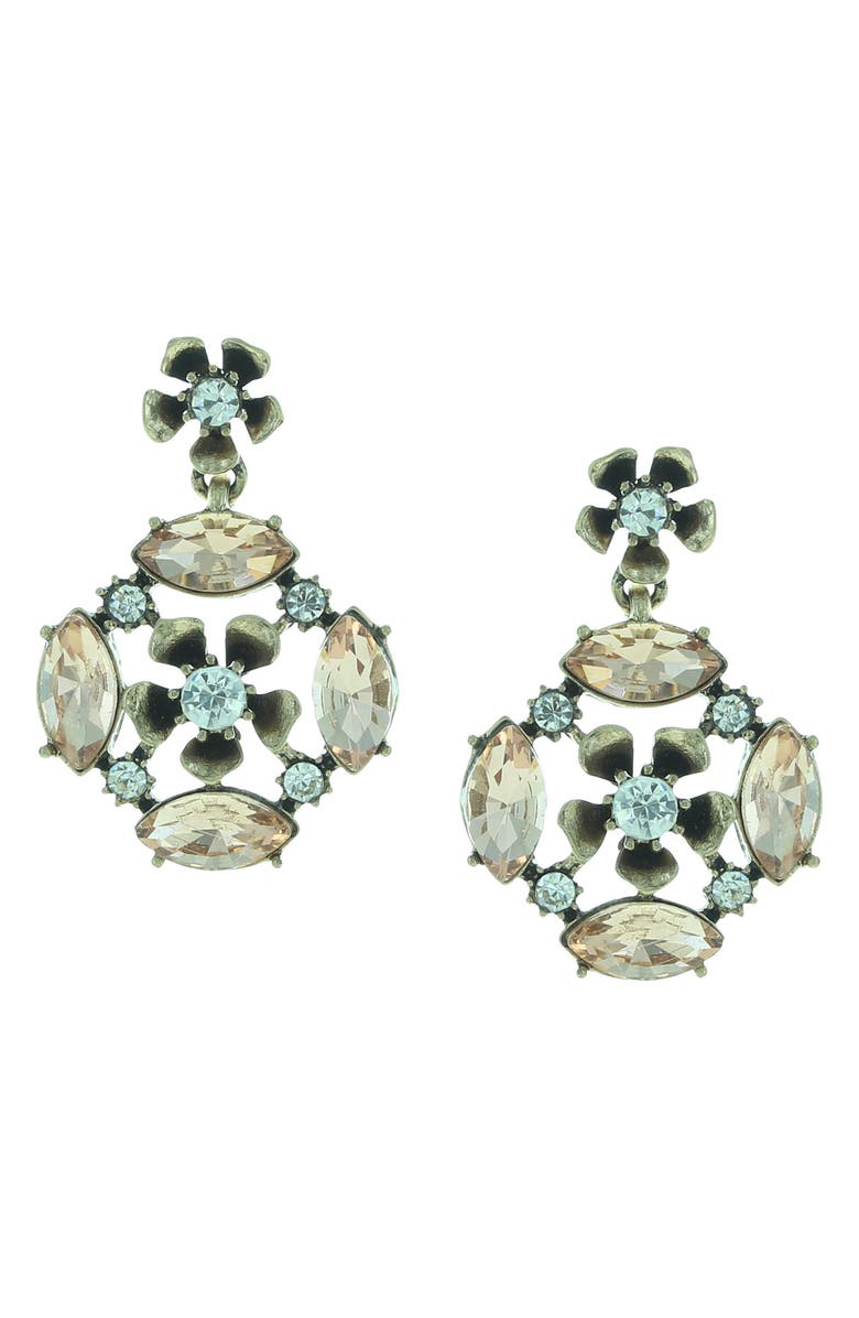 OLIVIA WELLES Gold Plated Ally Crystal Earrings, Main, color, 