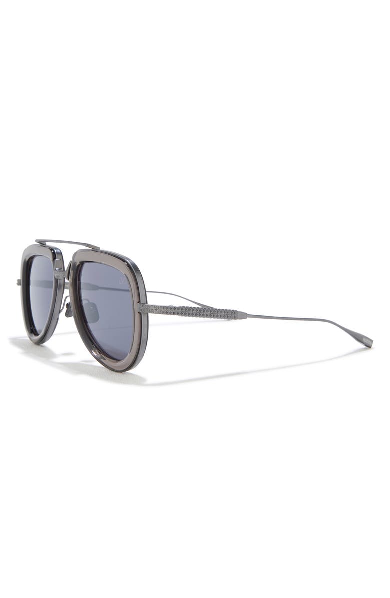 Valentino 50mm Aviator Sunglasses, Alternate, color, Black Black Grey