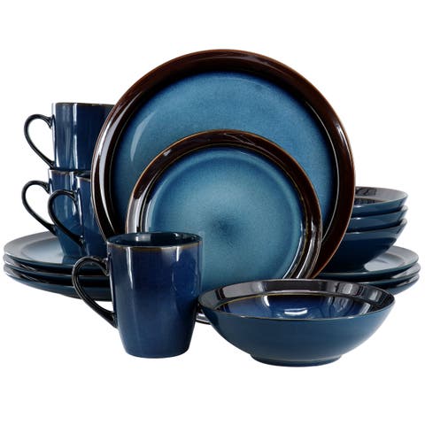 16 Piece Priya Reactive Glaze Stoneware Dinnerware Set