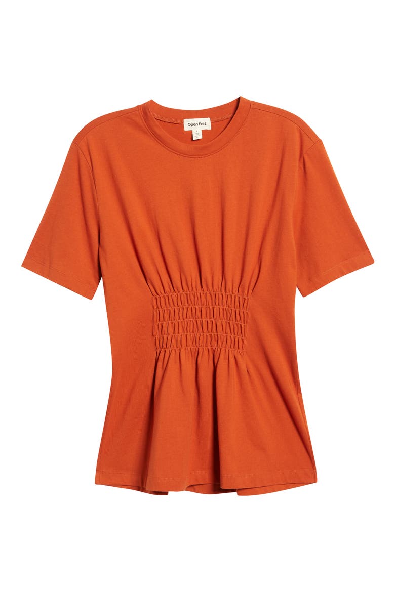 Waist Detail Top, Alternate, color, RUST POTTERY