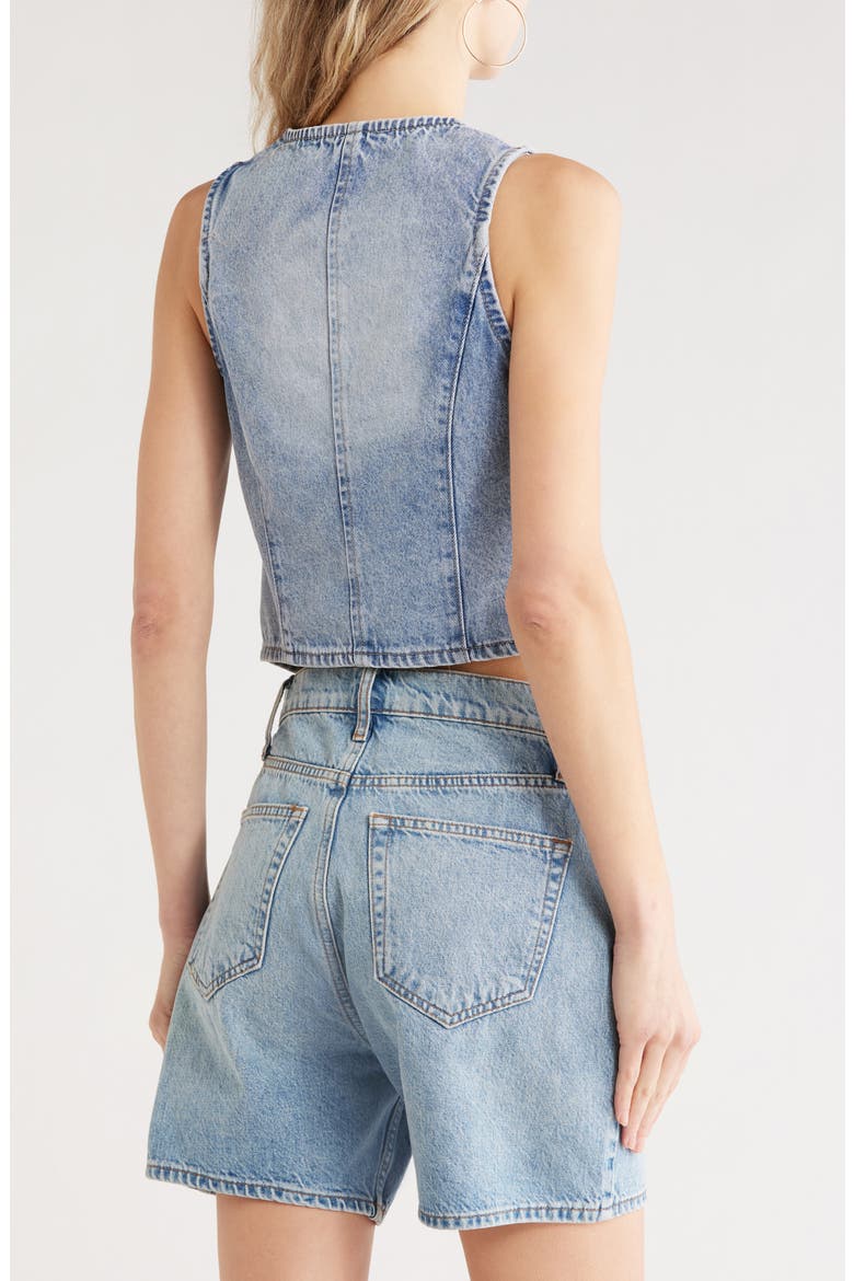 Denim Vest, Alternate, color, LIGHT WASH