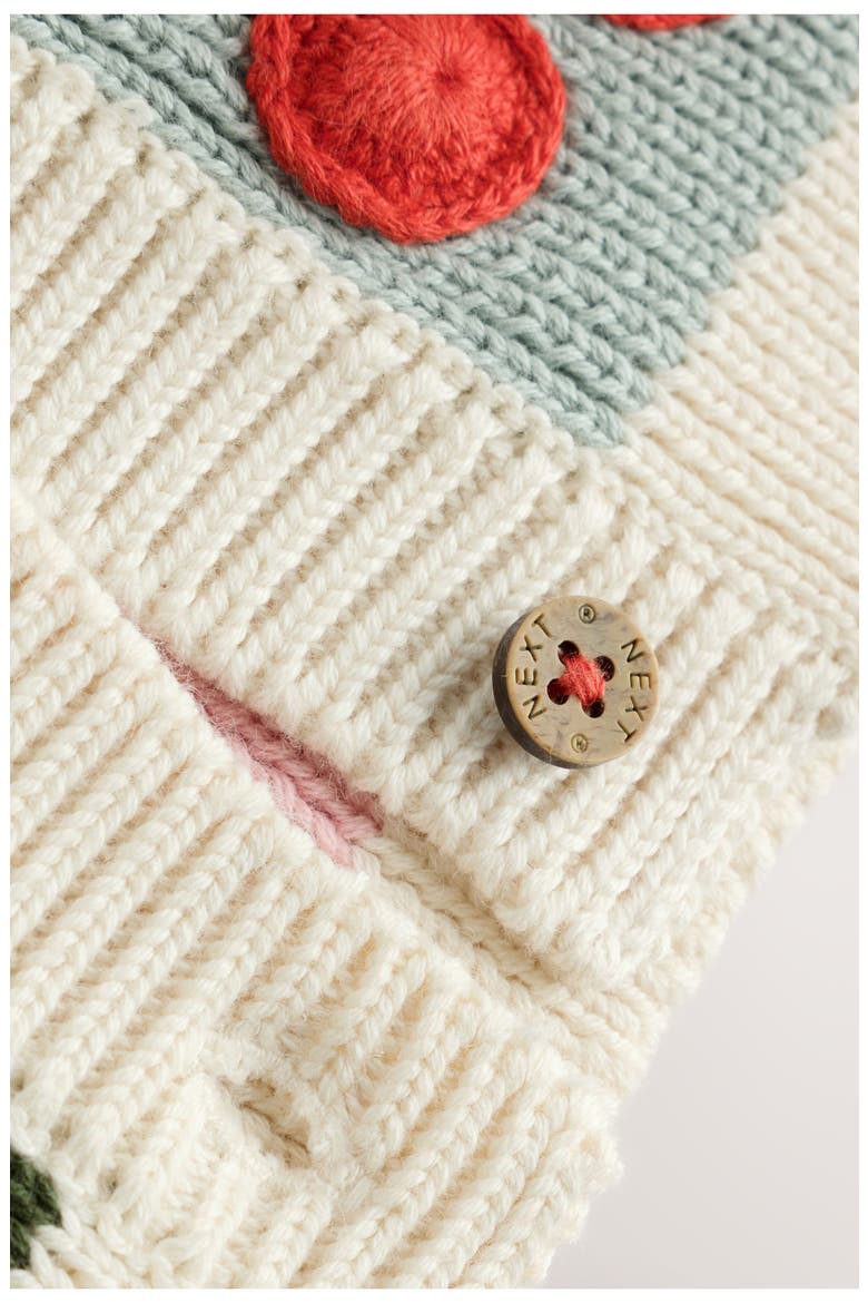 Kids' Colorblock Appliqu Cardigan, Alternate, color, RED