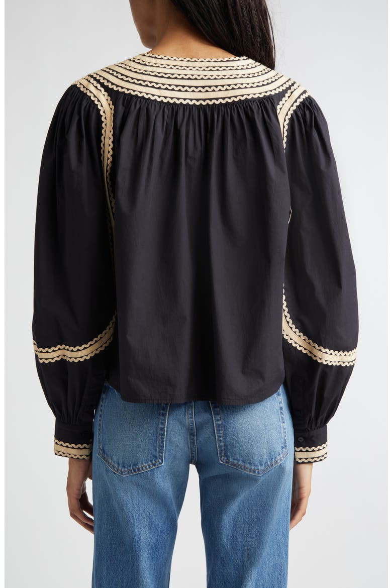 Laurenza Long Sleeve Top, Alternate, color, NOIR