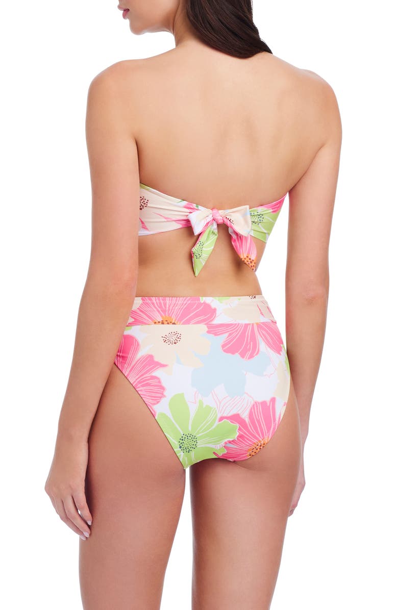 Sanctuary Charming Floral V-Wire Bandeau Bikini Top, Alternate, color, 