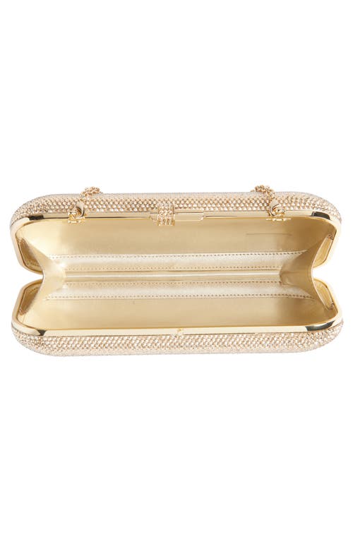 Judith Leiber Slide Crystal Embellished Clutch In Champagne Prosecco