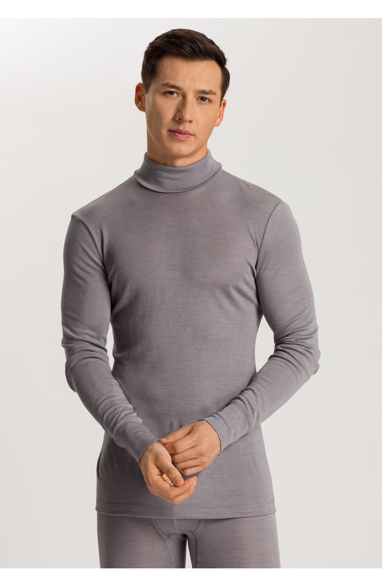 Hanro Woolen Silk Thermal Turtleneck, Alternate, color, Nordic Grey