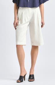 Derek Lam 10 Crosby Celina Pleated Bermuda Shorts